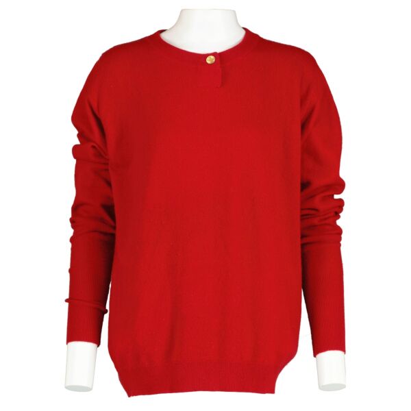 Chanel Red Cashmere Sweater