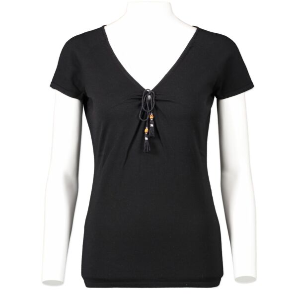 Gucci Black Tassel Top - Size M