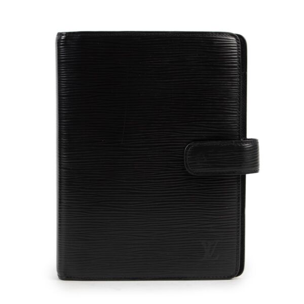 Louis Vuitton Black Epi Medium Agenda Cover 