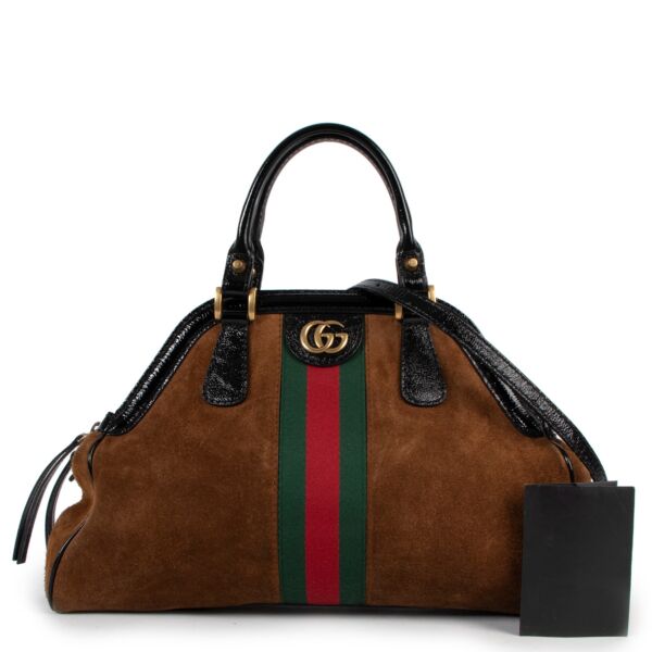 Gucci Brown Suede Medium Re(Belle) Handbag