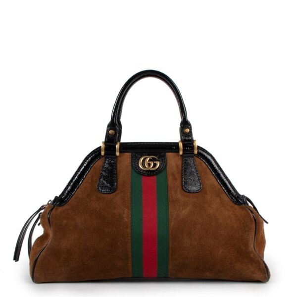 Gucci Suede Ophidia Medium Re(Belle) Handbag