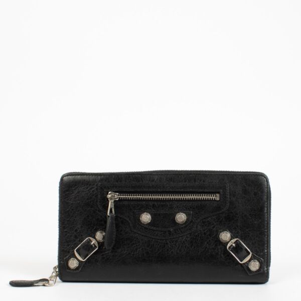 Balenciaga Black Giant 12 City Continental Wallet