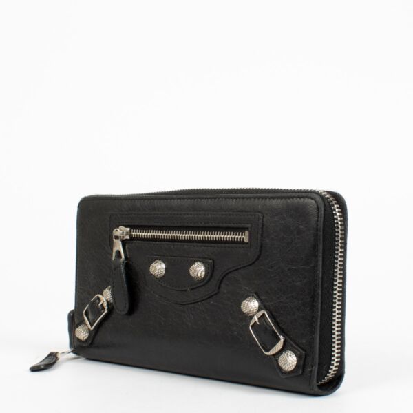 Balenciaga Black Giant 12 City Continental Wallet