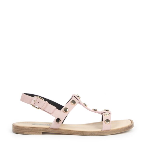 Balenciaga Pink Studded Sandals - size 40.5 for the best price online at Labellov