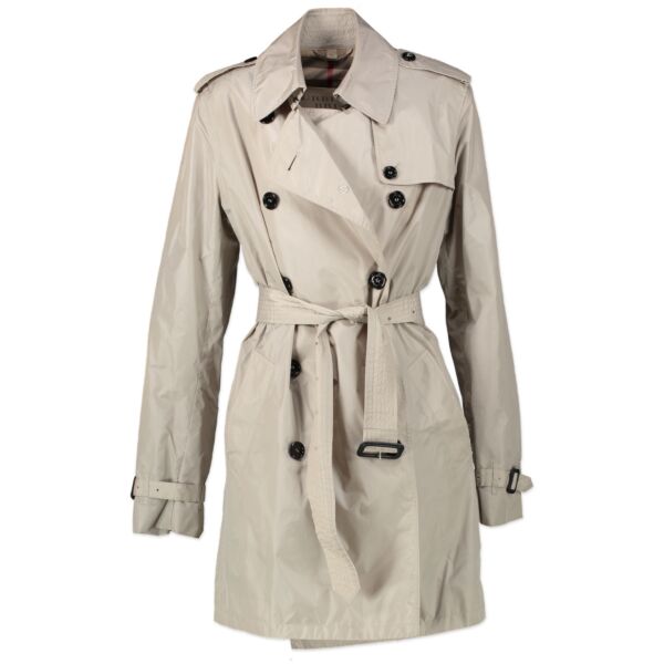 Authentic second-hand vintage Burberry Brit Buckingham Trenchcoat - Size 38 buy online webshop labelLOV