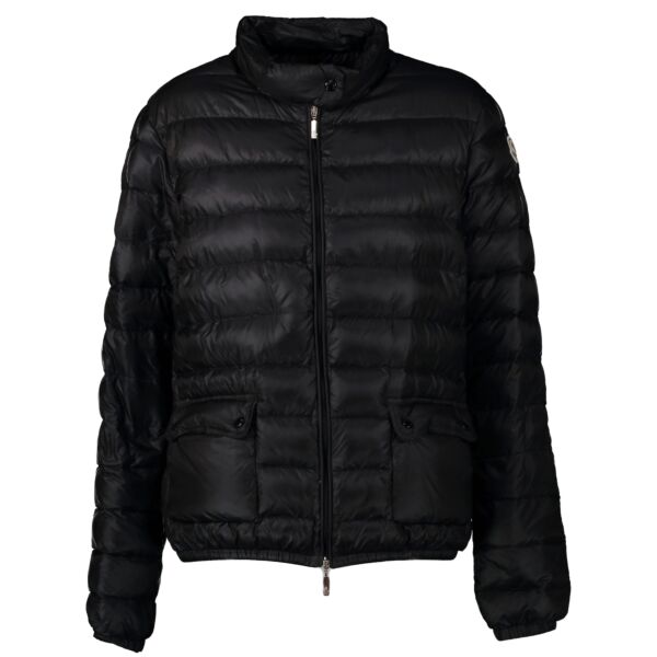 Moncler Black New Down Jacket - size 4 front for the best price online