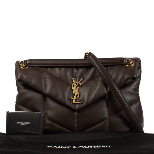 Saint Laurent Brown Medium Puffer Bag