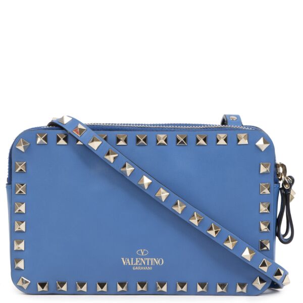 Valentino Blue Rockstud Mini Crossbody Bag 