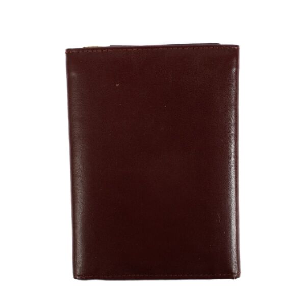 Cartier Burgundy Leather Compact Wallet