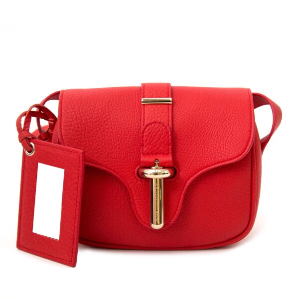 shop safe online secondhand Balenciaga Red Tube XS Crossbody Bag Leather