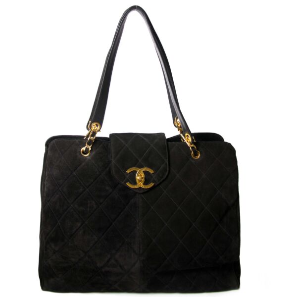 Chanel Velvet Quilted Large Shopper
