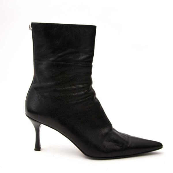 Gucci Black Leather Ankle Boots for the best price available online