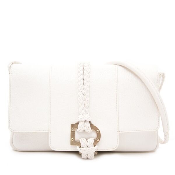 acheter en ligne seconde main sac a main Delvaux White Colette Tresse PM 