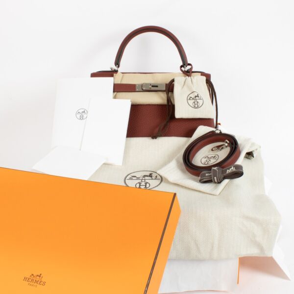 Hermès Kelly 28 Rouge H Clemence PHW