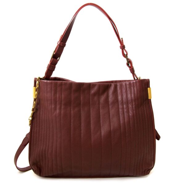 Buy authentic Lanvin bordeaux tote at labellov vintage fashion webshop