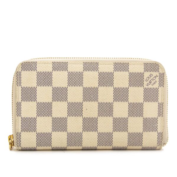 Louis Vuitton Damier Azur Zippy Wallet for sale at Labellov secondhand luxury in Antwerp