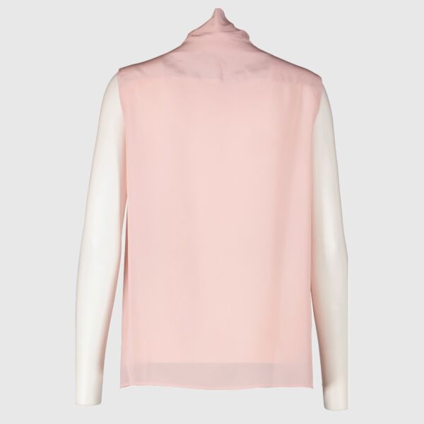 Miu Miu 2018 Pink Slik Sleeveless Shirt - Size IT40