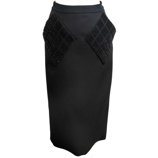 balenciaga black pencil skirt now for sale at labellov vintage fashion webshop belgium