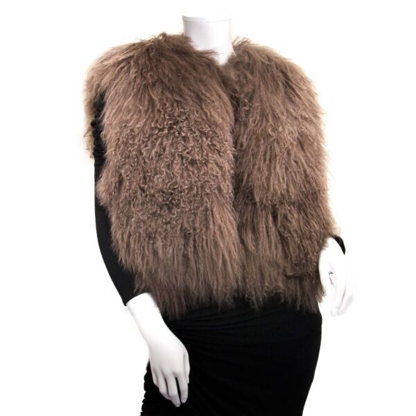 balenciaga mongolian sheep vest now for sale at labellov vintage fashion webshop belgium