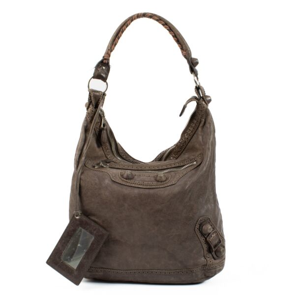 Shop 100% authentic secondhand Balenciaga Brown Brogue Day Shoulder Bag on Labellov.com