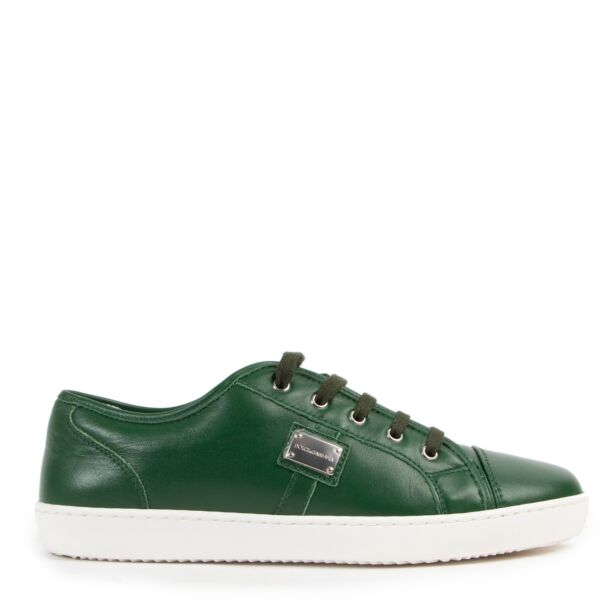 Shop safe online 100% authentic second hand Dolce & Gabbana Green Sneakers - Size 35 at Labellov in Antwerp.