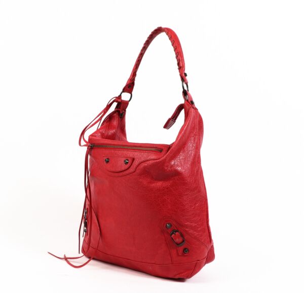 Balenciaga Coquelicot Red Day Shoulder Bag