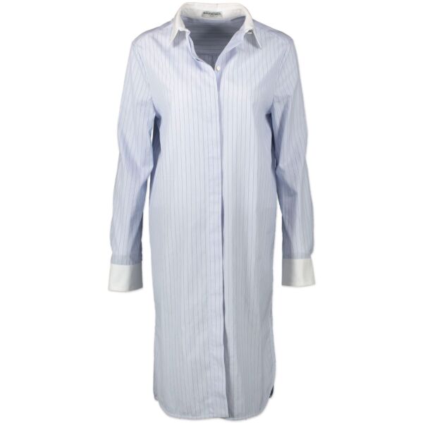 Balenciaga Blue Striped Shirt Dress