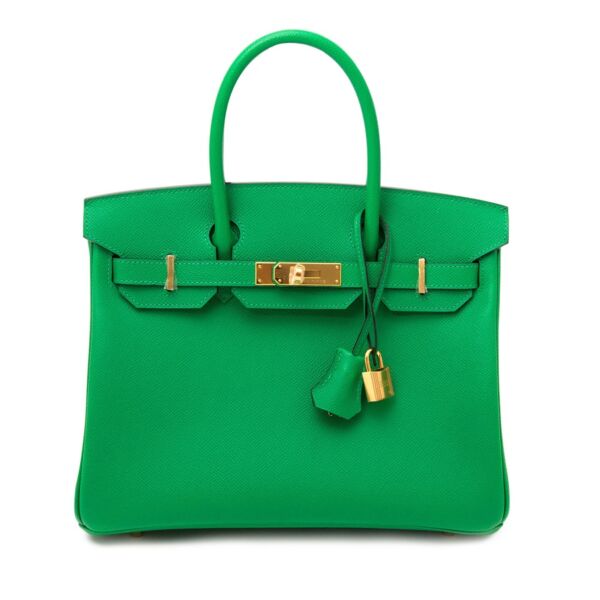 shop safe online secondhand brand new Brand New Hermes Birkin 30 Bambou Epsom GHW
