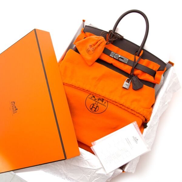 Hermès HSS Birkin 30 Chocolat Togo Doublure Rouge Casaque PHW