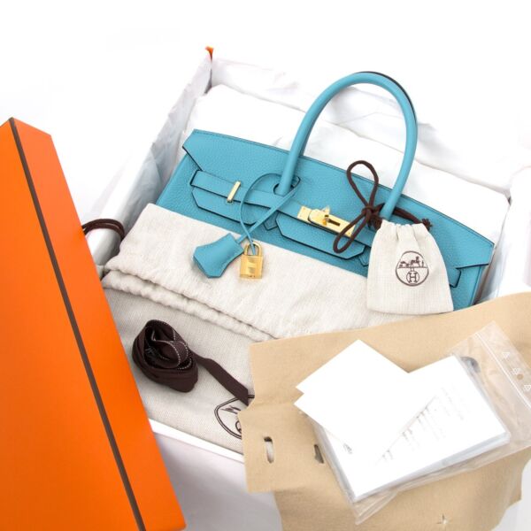 Hermès Birkin 35 Bleu Saint Cyr Taurillon Clemence GHW