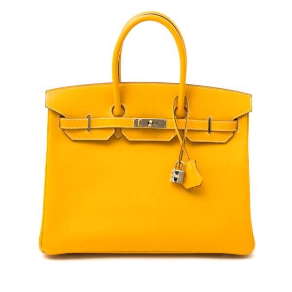 Hermès Birkin 35 Candy Collection Jaune d'Or/Potiron Epsom PBHW