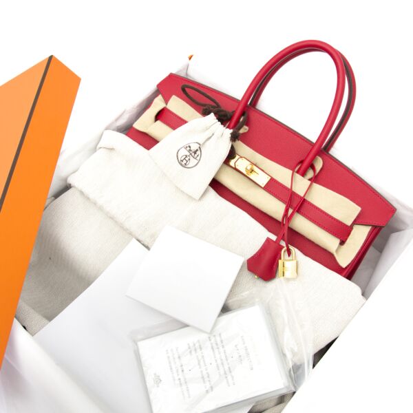 Hermès Birkin 35 Rouge Casaque Epsom GHW