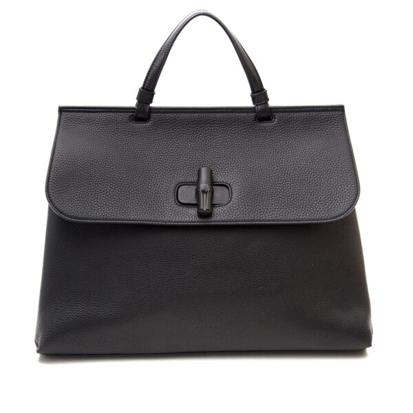 Gucci Bamboo Daily Leather Top Handle Bag with worldwide shipping and next-day delivery