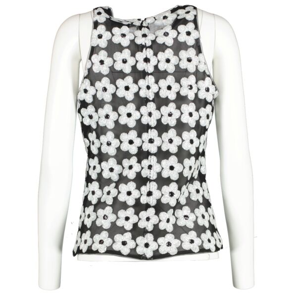 Chanel 2015 Sequin Flower Top - Size 36 