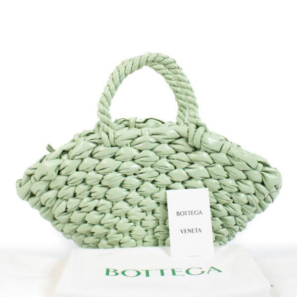 Bottega Veneta Fresh Mint Small Clam Bag