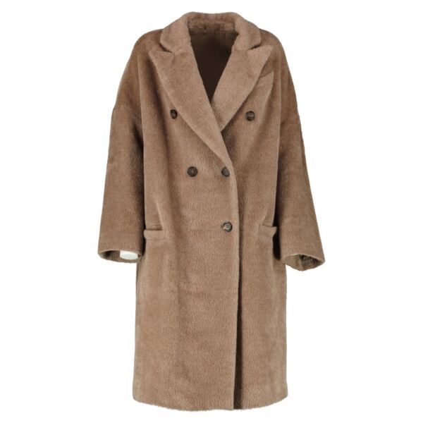 Brunello Cucinelli Light Brown Alpaca/Wool Coat