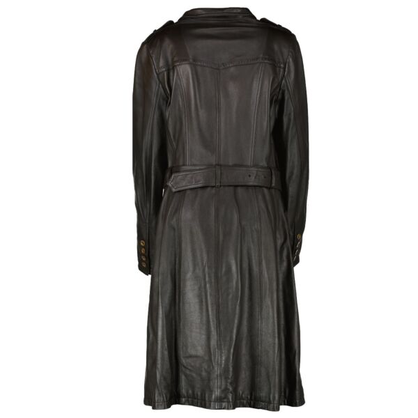 Burberry Brown Leather Long Coat - IT 44