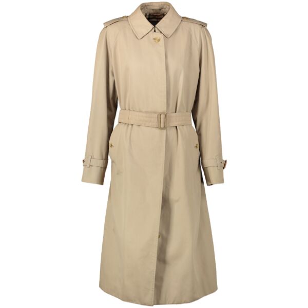 Authentic secondhand Burberry Beige Trenchcoat designer clothing designer brands fashion vintage luxury webshop online shopping 