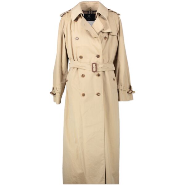 Burberry Long Wool & Nylon Trench Coat - size UK14 - kopen en verkopen