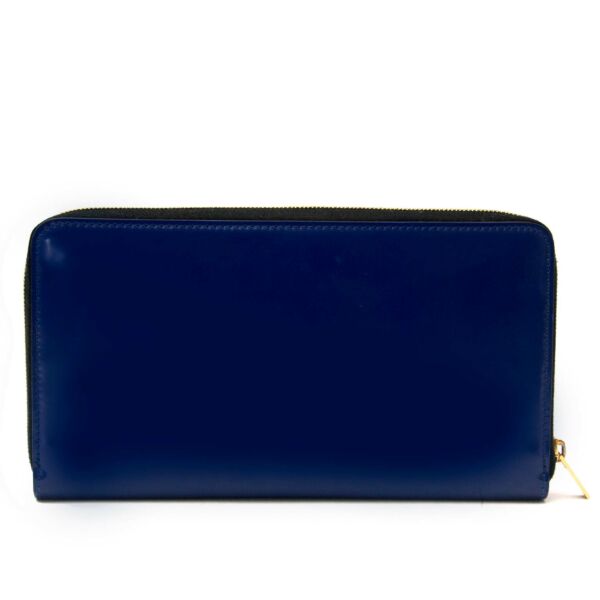 koop veilig online aan de beste prijs Celine Wallet Navy Leather Zip Around
