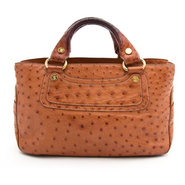 Celine Camel Boogie Ostrich Bag kopen en verkopen aan de beste prijs bij Labellov