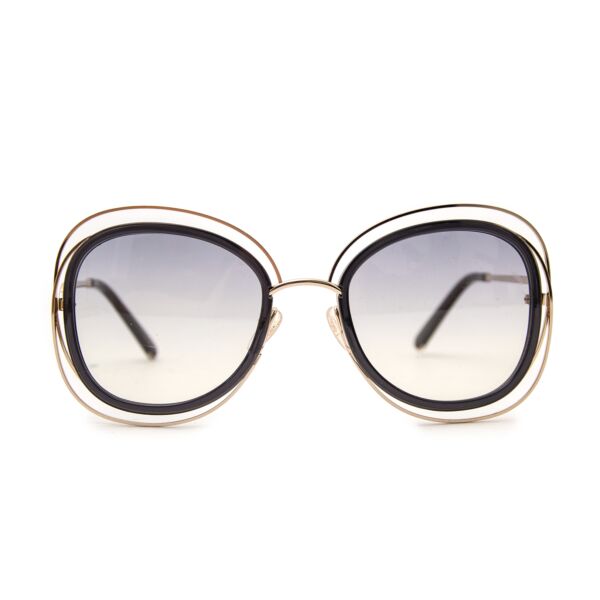 Bent u opzoek naar Chloé Blue Carlina Square Sunglasses?