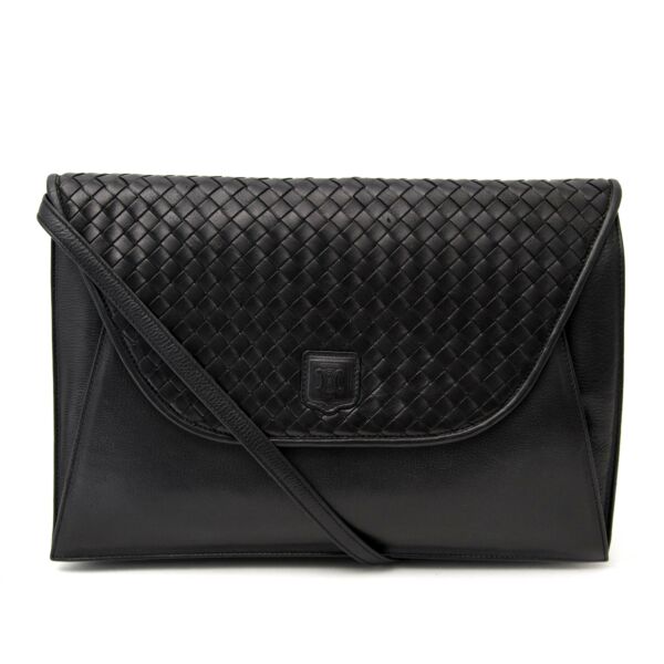 shop safe and secure online at labellov.com for the best price celine black woven leather clutch bag
