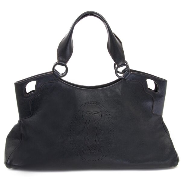 koop Cartier Blue Leather Marcello Handbag bij labellov aan de beste prijs