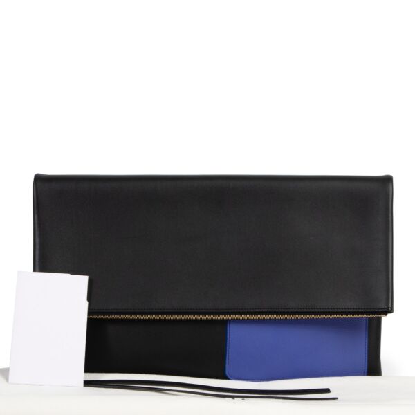 Céline Black Leather Clutch