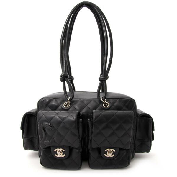 Chanel Black Cambon Reporter Bag te koop 