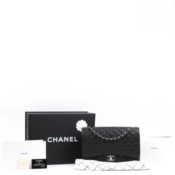 Chanel Black Caviar Maxi Classic Flap Bag