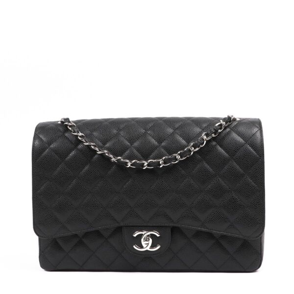 Chanel Black Caviar Maxi Classic Flap Bag