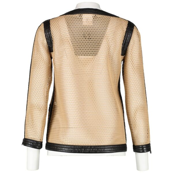 Chanel Mesh Zip Front Jacket - Size 38