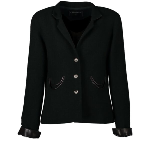 Buy authentic Chanel Green Jacket at the right price online safe and secure LabelLOV luxury brand webshop Antwerp Belgium